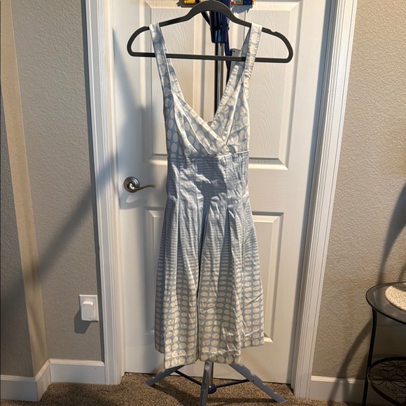 Calvin Klein Dresses & Skirts - Calvin Klein Blue and White Plunge Neck Midi Sundress. Size 6